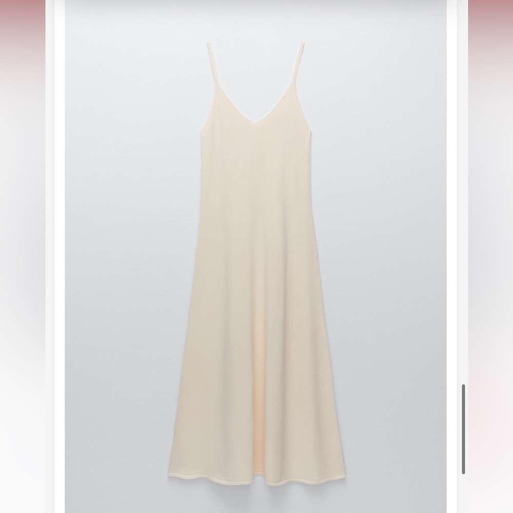NWT Zara ecru long knit dress - Picture 7 of 14